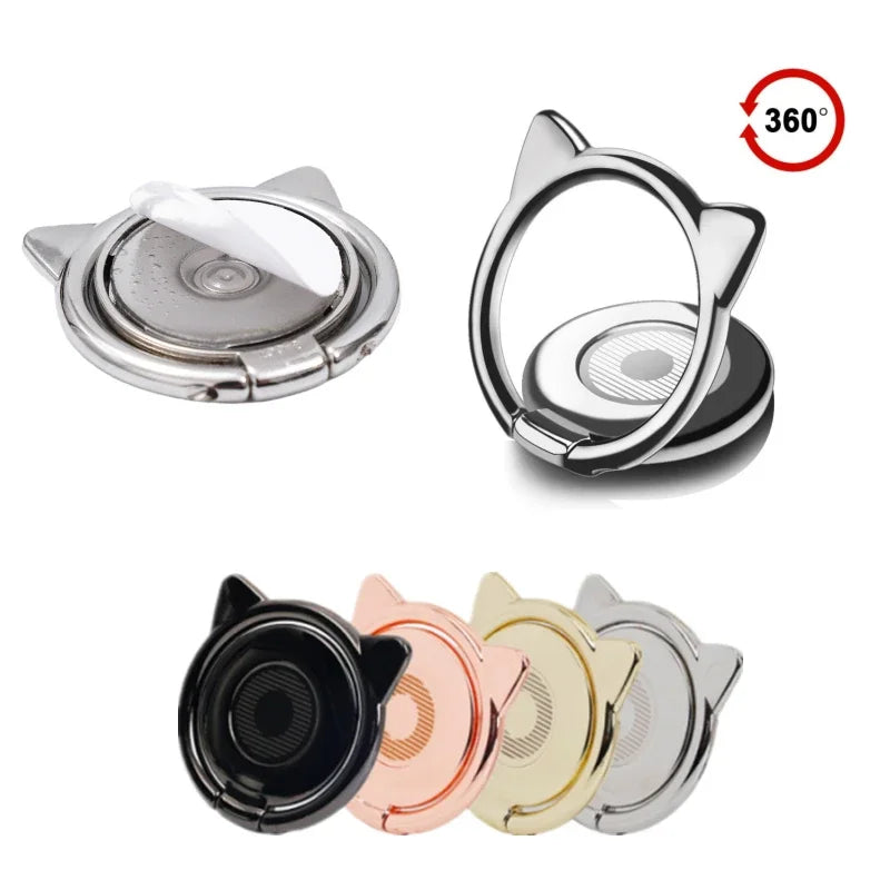 Cute Magnetic Cat Finger Ring Holder